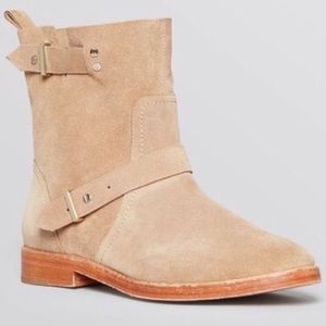 Joie suede tan “Hoxton” Moto Boots/Booties NWOT